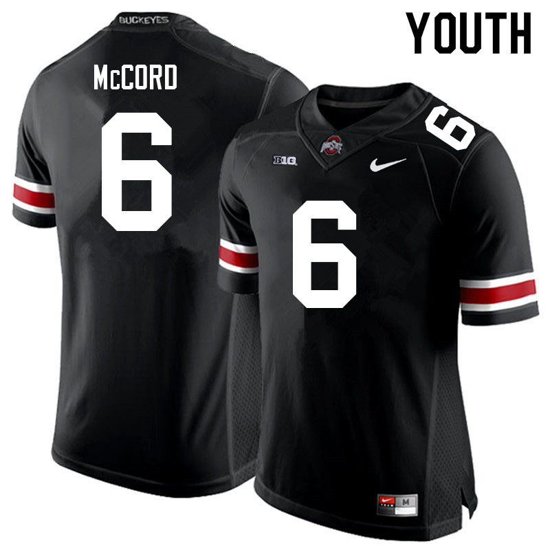 Ohio State Buckeyes Kyle McCord Youth #6 Black Authentic Stitched College Football Jersey